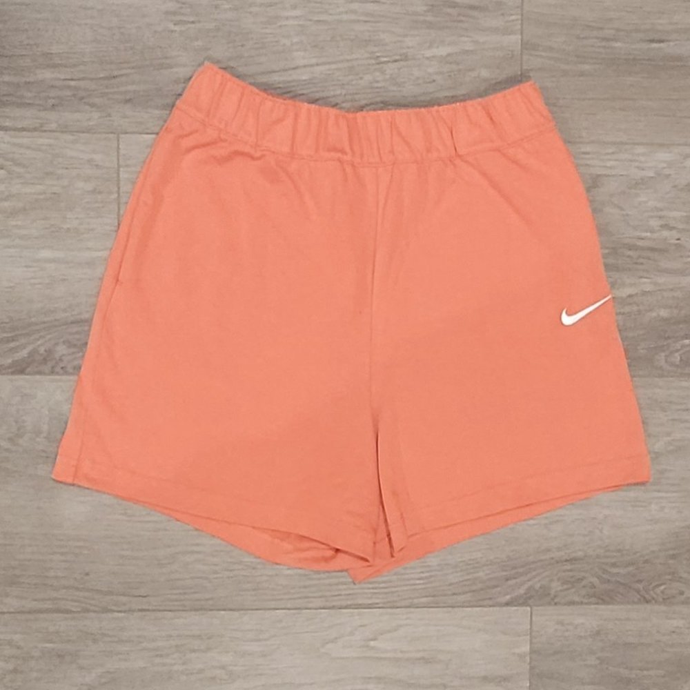 Nike A1 Training Orange Loose Fit High Rise Athletic Running Shorts Womens